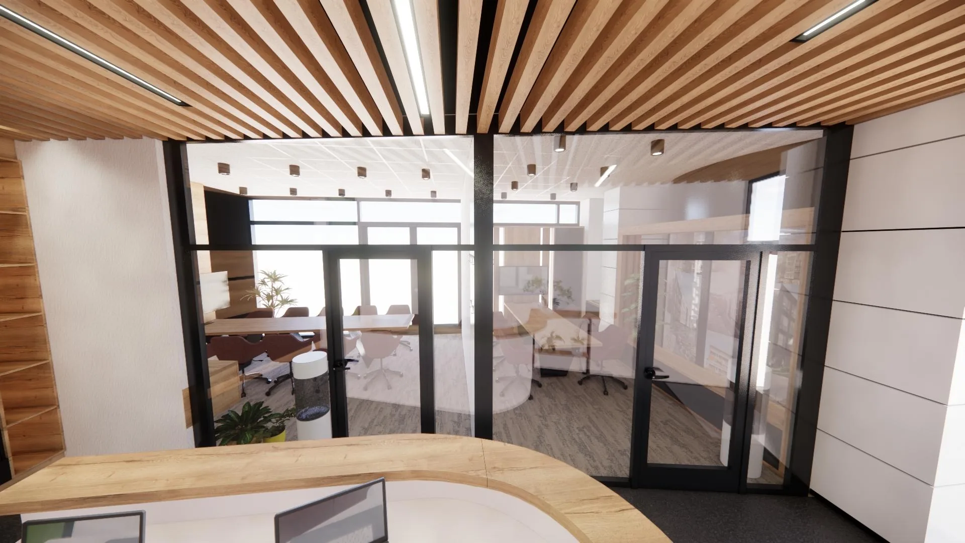 Kancelárske priestory s recepciou Košice – 3D vizualizácia 04