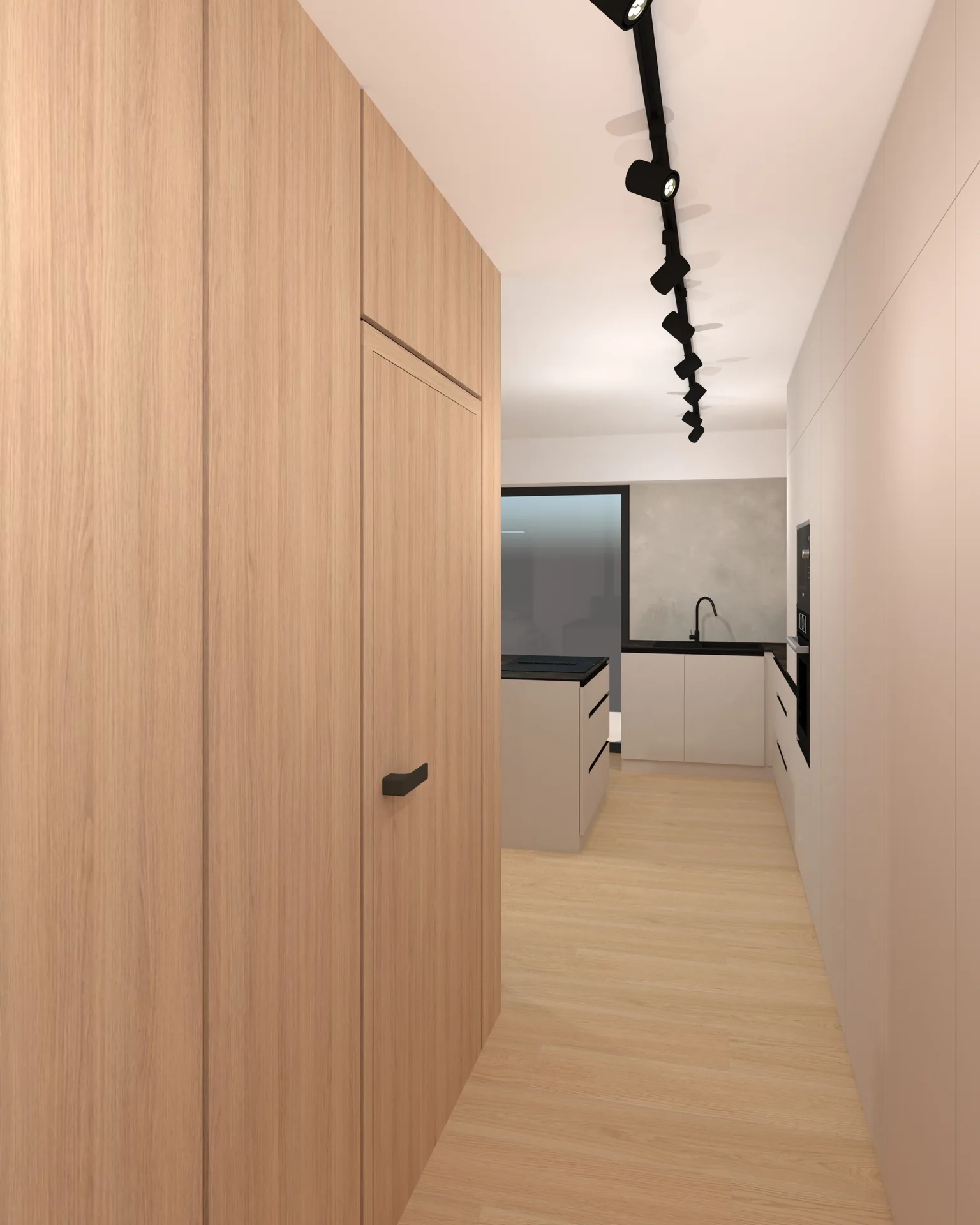 Moderný byt – Línie svetla – 3D vizualizácia 10