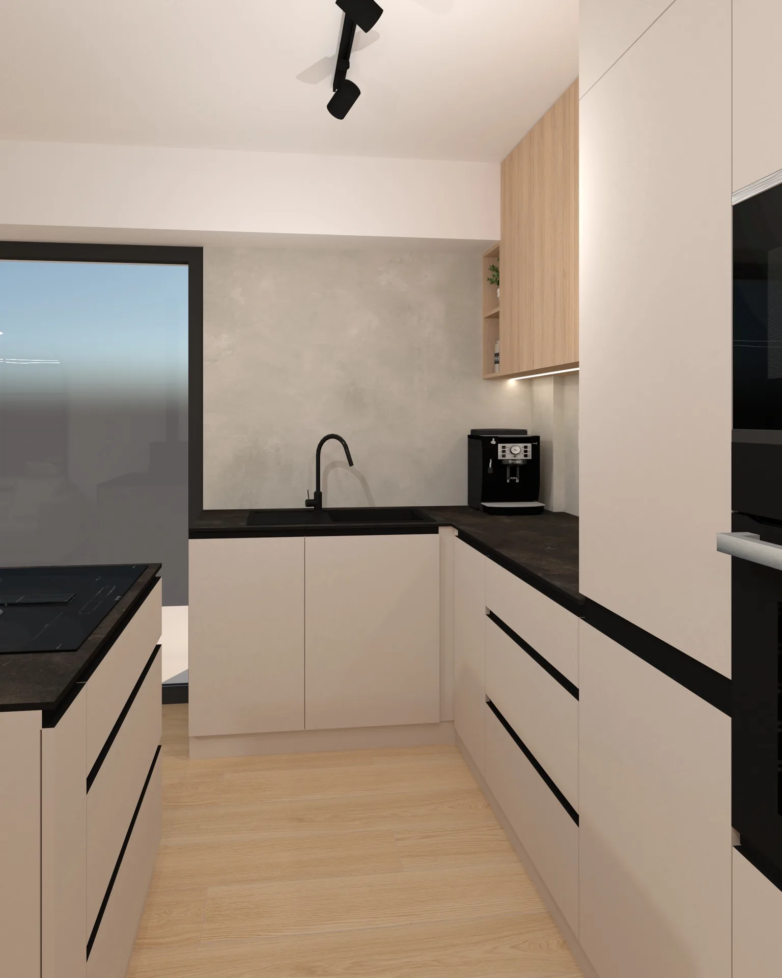 Moderný byt – Línie svetla – 3D vizualizácia 11