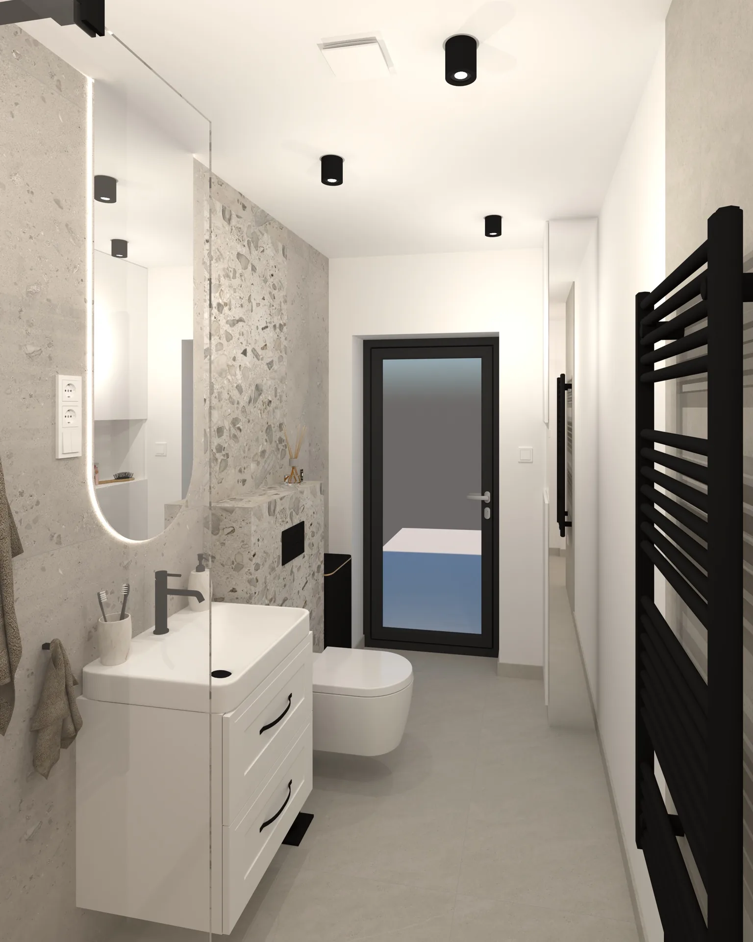 Moderný byt – Línie svetla – 3D vizualizácia 19